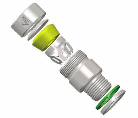 Liquid Tight Parking Deck Fittings SPEC-teck Alloy Steel MC Connectors Specifically Designed for Use with PVC Jacketed MC, TECK Cable, SouthWire EZ-In Mini Cable One Connector Accomodates a Wide