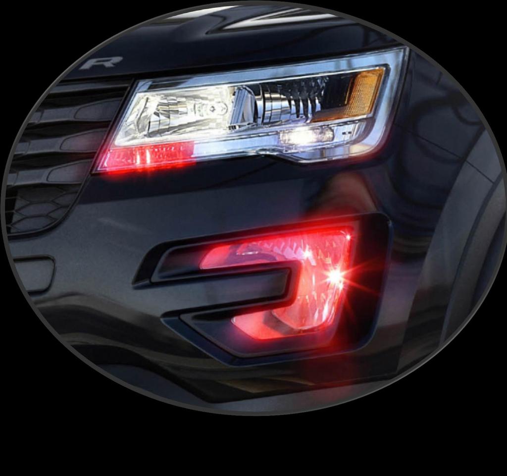 FEATURE CHANGE to FRONT HEADLAMP LIGHTING SOLUTION (Order Code - 66A) A - HIGH BEAM WIG-WAG WARNING B - HIGH INTENSITY LED WHITE CORNER MARKER LIGHTS The High Beam Wig-Wag warning feature (A) is