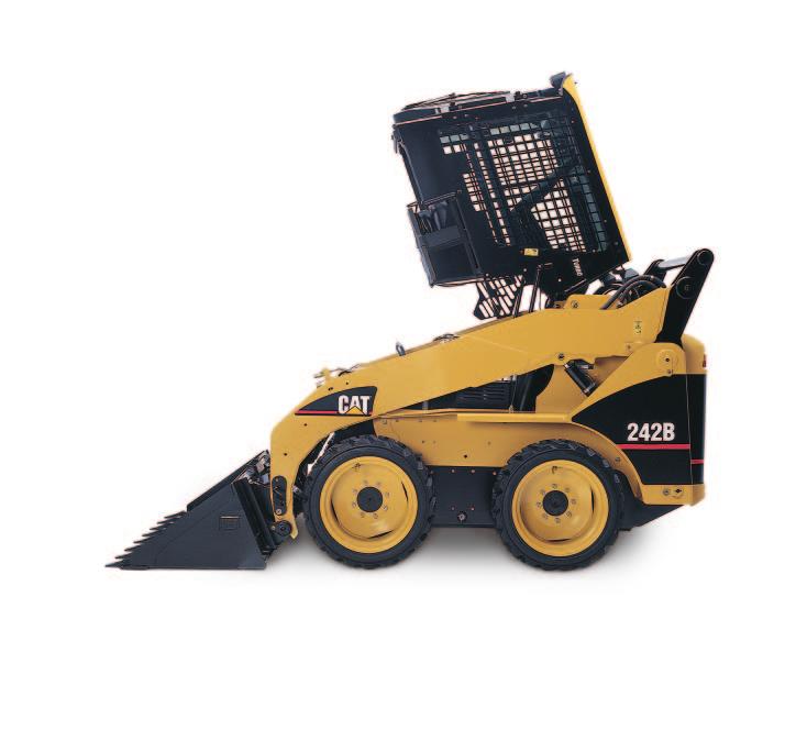 Serviceability Quick access and superior design makes the Cat Skid Steer Loader easy to service and maintain. Tilting Cab Service Access.
