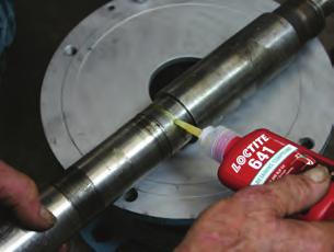 n SOLUTION #2: Inboard Bearing Apply Loctite 641 Retaining Compound to the inside diameter of the inboard bearing. 1. Clean parts with Loctite ODC-Free Cleaner & Degreaser. 2.