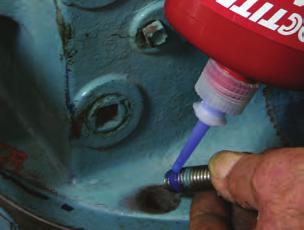 Prevention of bolts from loosening. Torque and clamp load is maintained.