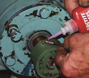 Note: Consider applying a Loctite brand retaining compound or threadlocker to the shaft prior to assembling the