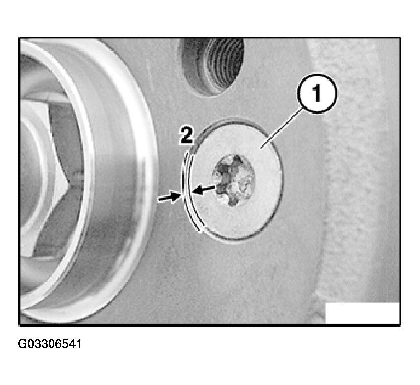 Fig. 4: Identifying Brake Disc Retaining Screw Apply a
