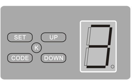 Fine-tuning up or down button to determine the final up limit position then press set button the display turn into 2 automatically. Adjust the down limit by pressing down button.