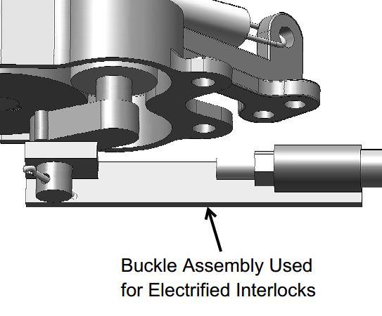 Buckle position for clearance to conductor bar.