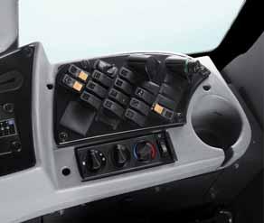 adjustable steering column TOTAL COMFORT FOR THE OPERATOR There are several items that the F140B grader offers for the comfort of the operator: adjustable seat with arm and head rest and elastic