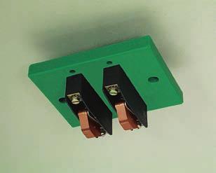 contact plates for charging and two pilot copper contact plates.