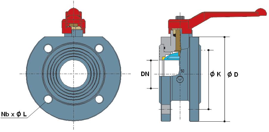 FLANGES SIZE ( in mm ) : Ref.