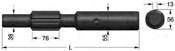 SHANK ADAPTERS Intended for use with Atlas Copco Drills R0CK DRILL STRIKE FACE FRONTHEAD SPLINE MM MM MM MM 450909 COP 4050
