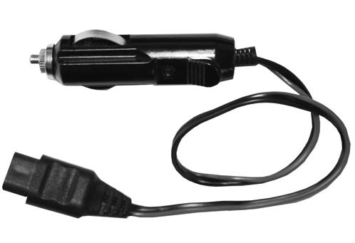 Cigar lighter lead - when you want to charge the battery though the vehicle accessory (cigar lighter) socket.