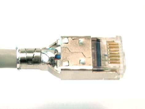 Overall Shield Cable 17 Verify wires are visible through end of plug 18