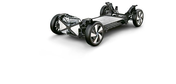 To solve this problem, the vehicle architecture was divided into two individual entities: Both the suspension and drive components as well as the battery are located in the lower aluminium Drive