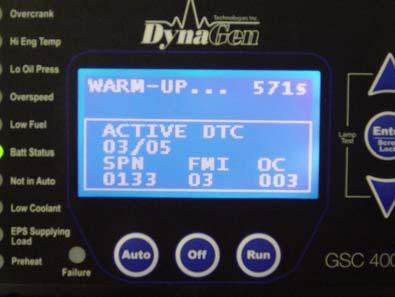 41 of 105 rd Figure 8 Five active DTC messages and the 3 one being displayed The user can also manually cycle through the DTC messages by activating either the "UP" or "DOWN" key after the screen has