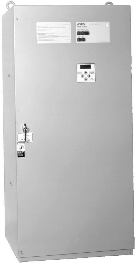 Operator s Manual 7000 Series ATS Automatic Transfer Switches H design 600 through 1200 amps TABLE OF CONTENTS section-page INSTALLATION... 1-1 Mounting and Line Connections.