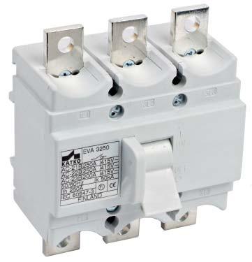 LOAD BREAK SWITCHES 200-250 A TOGGLE SWITCHES, EVA SERIES Compact size and 4-pole Switch technology by means of silver contacts ensures a long life expectancy and safe use in demanding conditions