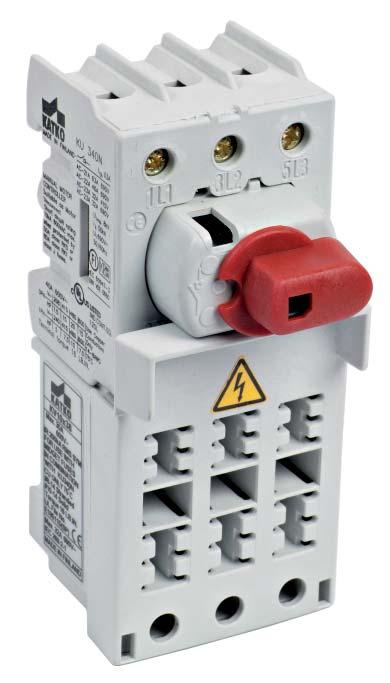 FUSE SWITCH DISCONNECTORS 16-32 A KKV SERIES Available as and 4-pole Consists of KU switch and KV 10 x 38 fuse holder Compatible with handles LK10 and LK11 Shafts L=100/200/300 AD11 and L=100/200/300