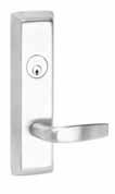 Heavy-Duty Trim Designs and Functions Features: Free Wheeling vandal-resistant design Beveled edges Through-bolted to exit device Flush cylinder with 6-pin cylinder applications 7-year limited
