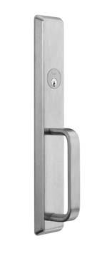 6100ED Series Wide Stile Trims 630F, 660F and 670F series pull/thumbpiece trim Certified ANSI/BHMA A156.3, Grade 1. Trim through-bolts to exit device for added strength.