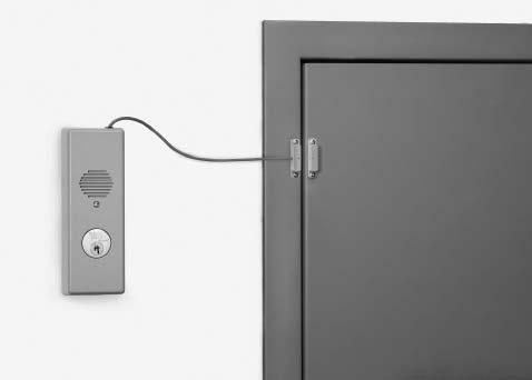 When the door is opened without authorization, an alarm is triggered to alert the security violation. This alarm features a piezo horn which blasts a deafening 105+ decibels to alert the violation.