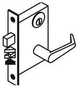 Mortise lockset with a 1 deadbolt and a deadlatch positioned below latchbolt. Rim mounted exit device with up to a 3/4 throw.