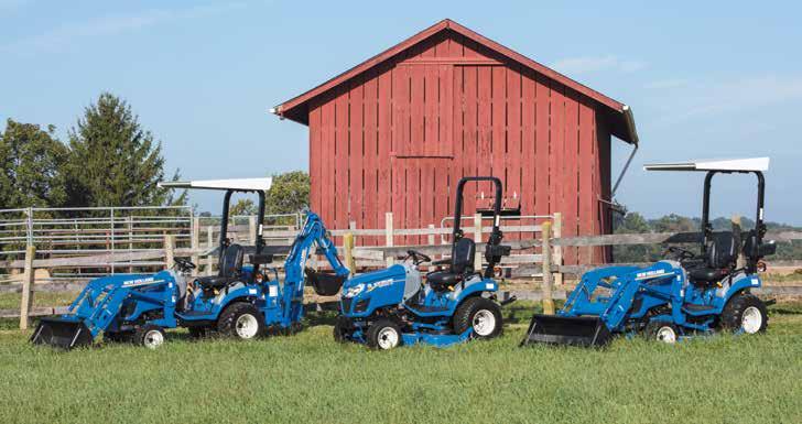 05 Rugged power to load, mow, dig, grade and more You get the power you need from the reliable, 3-cylinder engine and dual-pump hydraulic system.