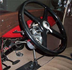 Area 8 - Steering Column INCLUDES: steering housing, column, wheel, support bracket, light switch handle, horn button, throttle and spark rods.