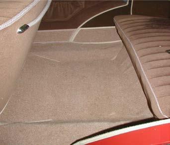 Area 11 - Carpets and Mats INCLUDES: carpets or mats in front and rear (if applicable), wood floorboards, door sills.