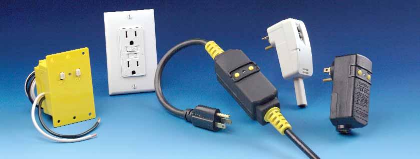 Convenience Outlets and Receptacles Outlets Choice of clips for different panel thicknesses Snap-in outlets with 2-pole, 3-wire grounding Wire leads