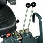 Lateral top seat with joystick controls D4 stabilizer valve PVG32 4
