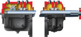 The standard radial bearings are self-aligning, antifriction type configured in a double row.
