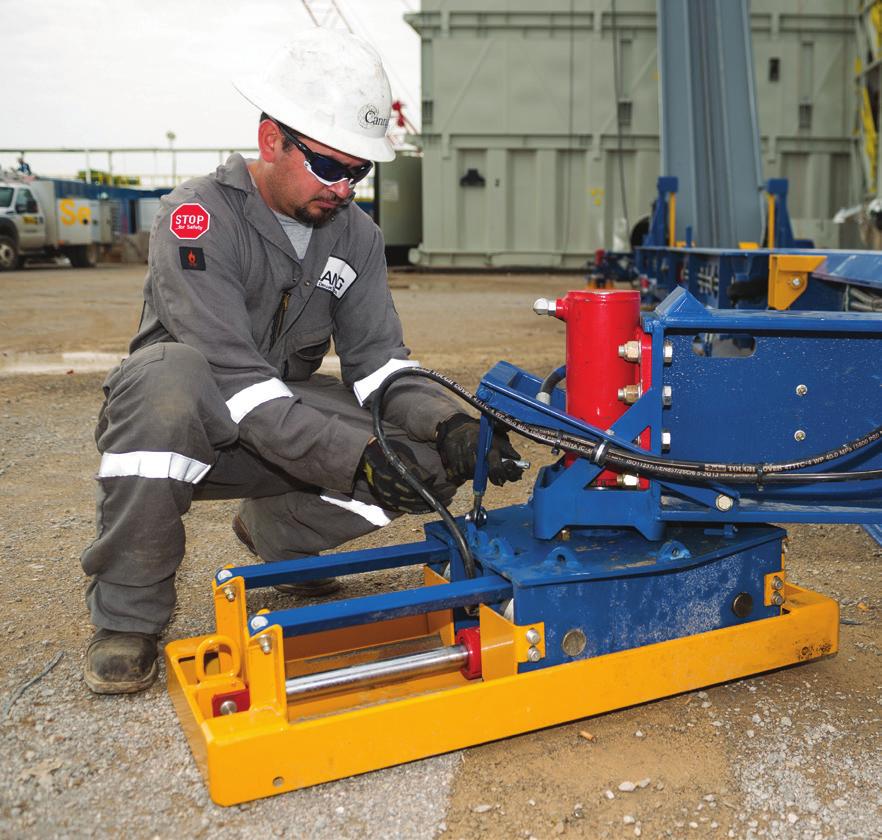 PADWALKER AND HYDRAULIC RAMP PIVOT Pad drilling solutions continue to evolve and improve, walking rigs with crane-less rig-up are quickly becoming a typical feature on location.