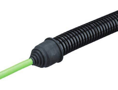 Type ET (end sleeve) -40 to 120 C transient 150 C Thermoplastic elastomer HB The open end of a conduit can be closed using the end sleeve and protruding cables can be centred.