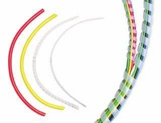 Accessories Spiral tape, type SB/SBF -60 to 85 C Mod. polyethylene V0 only type SBF Spiral tapes are used to bundle cable harnesses efficiently and simply.