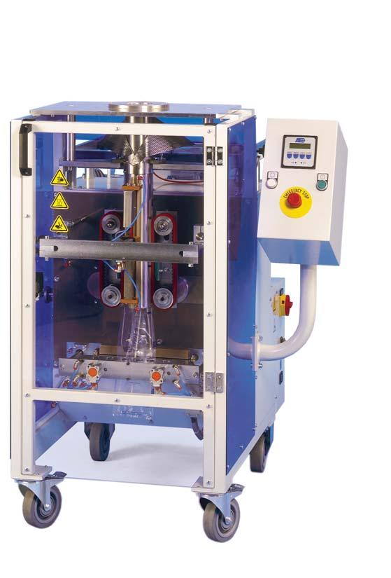 5 AUTOMATIC PACKAGING MACHINES AVM 190 The AVM 190 is a small, fully automatic vertical form, fill, and seal machine.