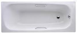 handles 2.9410.2, holes for handles pre-drilled 2.3426.0.000.000.1 ALMA Steel bathtub 160 x 75 cm 155,83 2.3426.2.000.000.1 ALMA Steel bathtub 160 x 75 cm 179,96 incl. handles 2.9410.2, holes for handles pre-drilled 2.9401.