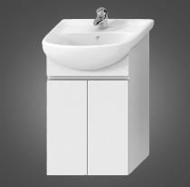 Body,Front colour white 300 FURNITURE LYRA Article No. Description VANITY UNITS Vanity unit with two doors Door colour: white polished varnish 4.