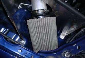 h. Check to be sure that the AEM air filter is clear from and debris.