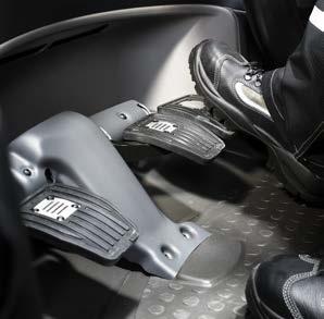 Comfort pedals A new flexible and safe pedal system with an adjustable pedal angle.