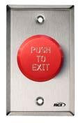 7 mm) For request-to-exit applications to prevent user from inadvertently re-engaging lock Push the button once to engage; twist cap in direction of arrows to release Fits standard single-gang