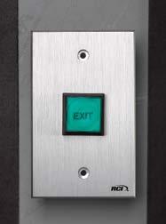 messages, Push to Exit and Exit in English/Spanish or English/French; and a Handicap symbol > Includes 3 colored lenses (Green, Red, Clear) > 12 and 24 VDC bulbs or LED included Momentary switch