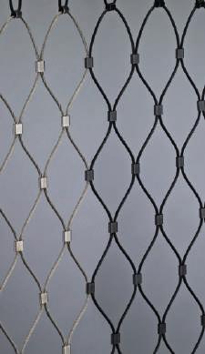 Substructure - X-TEND mesh CXE X-TEND CXE steel wire mesh Rope-Ø: 2,0mm Mesh width: 50mm - 300mm Material: Stainless steel 1.