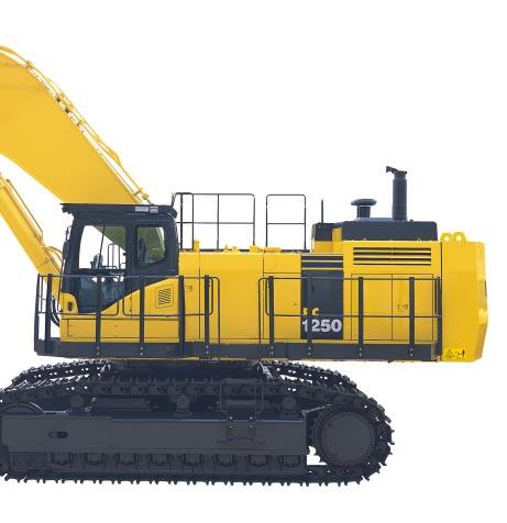 PC1250-7 HYDRULIC EXCVTOR Harmony with Environment Low emission engine Powerful turbocharged and air-to-air aftercooled Komatsu S6D170E-3 engine provides 485 kw 651 flywheel HP.