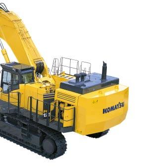 MINTENNCE FETURES Easy Maintenance Komatsu designed the PC1250-7 for easy service access.