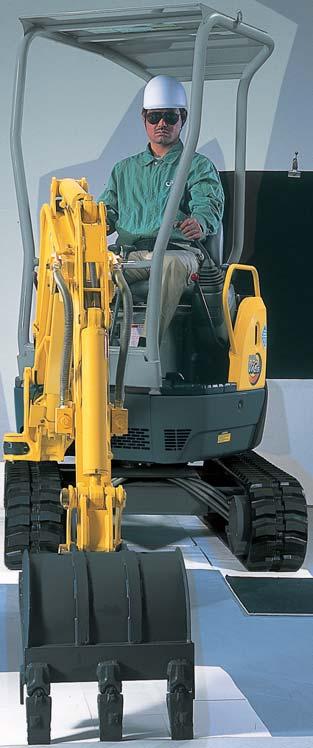 This is the mini 1.5-ton model suitable for work at the narrow access jobs.