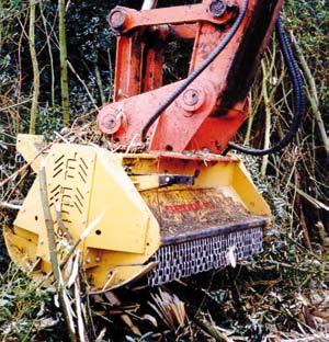 EXCAVATOR MOUNTED MULCHERS The excavator mounted mulchers come with hydraulic drive and have been made specifically for being mounted on excavator arms.