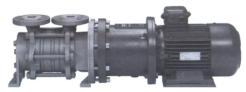 Side Channel Pumps AEH 1201... 6108 magnetic coupling TECHNICAL DATA output: max. 35 m³/h delivery head: max. 354 m (at 1450 rpm) speed: max. 1800 rpm temperature: max.