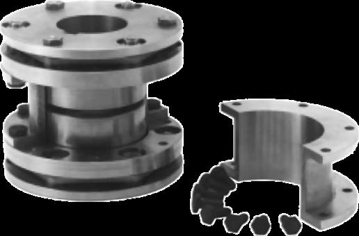 Flex discs may be replaced without disturbing the connected equipment. The axial split series features all steel contruction. Stainless steel flex discs are standard for the BA series.