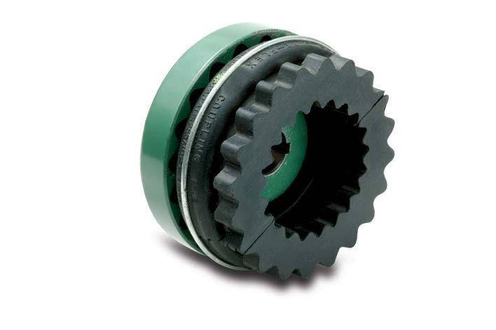Sure-Flex couplings have exceptional torsional flexibility, and the 4-way flexing action absorbs virtually all types of shock, vibration, misalignment, and end float.