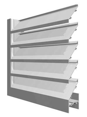 elliptical louvres profiles Can be retrofitted into Capral s framing systems and door