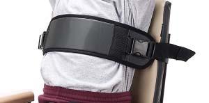 Chest strap The chest strap provides anterior support. Two types of chest straps can be purchased: one for use with lateral supports, the other for use on its own.